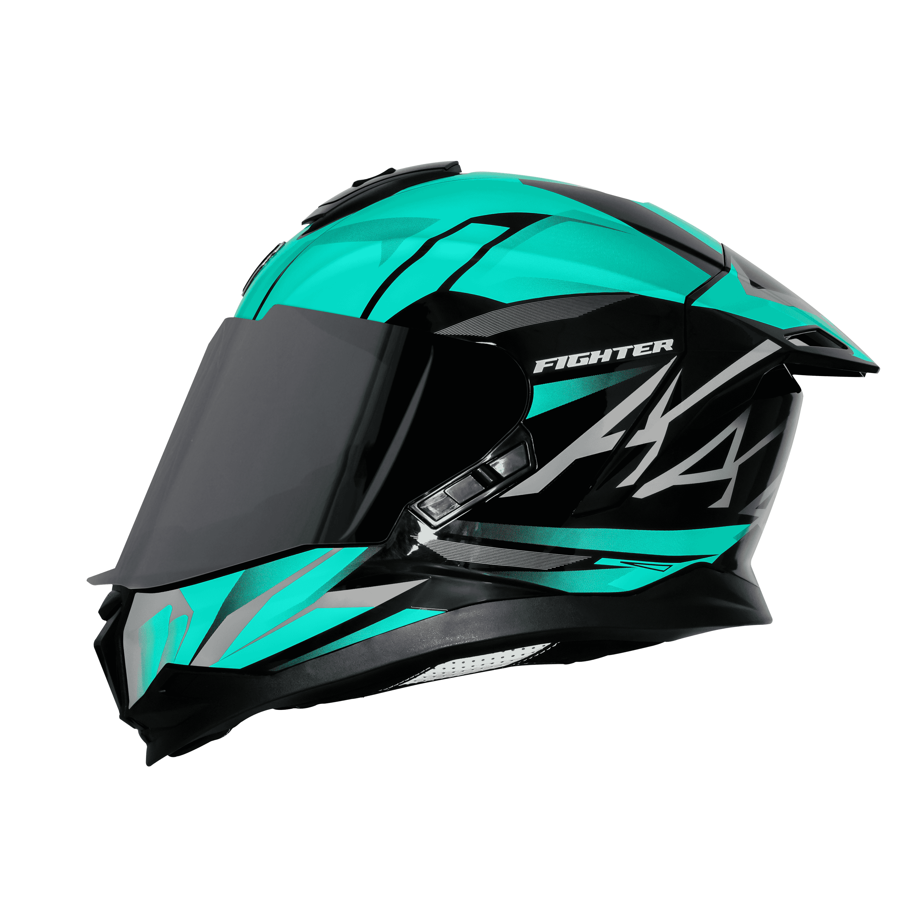 SBH-57 ISS FIGHTER F4 MAT BLACK WITH SEA GREEN